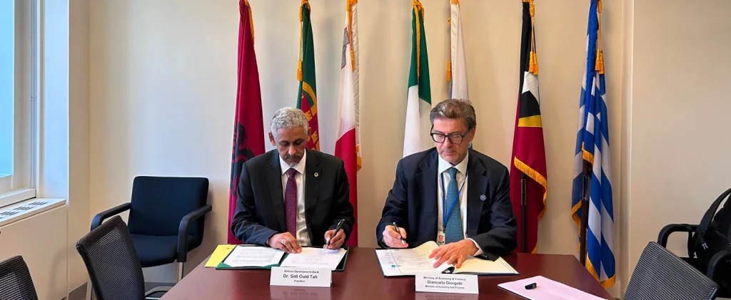 African Development Bank and Government of Italy sign co-financing agreement to strengthen partnership for support to key sectors in Africa